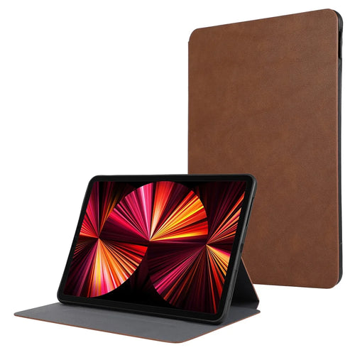 For iPad Air 11 (2026) / (2025) / (2024) / Pro 11 (2020) / (2021) / (2022) / Air (2022) / (2020) Auto Wake / Sleep PU Leather Tablet Cover with Stand - Brown - 1