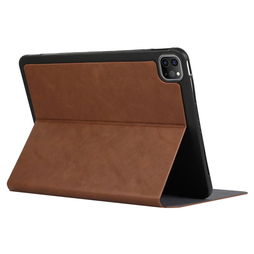 For iPad Air 11 (2026) / (2025) / (2024) / Pro 11 (2020) / (2021) / (2022) / Air (2022) / (2020) Auto Wake / Sleep PU Leather Tablet Cover with Stand - Brown - 4