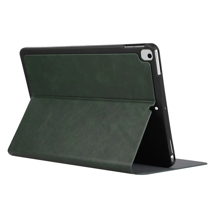 For iPad Air (2013) / Air 2 / iPad 9.7-inch (2017) / (2018) Anti-Dorp PU Leather Cover Auto Wake / Sleep Tablet Case with Stand - Green - 4