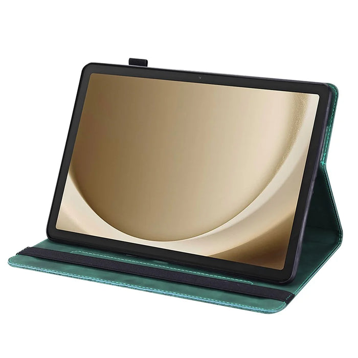 For Samsung Galaxy Tab A11+ / A9+ Case PU Leather Card Holder Tablet Cover - Green - 2
