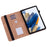 For Samsung Galaxy Tab A11+ / A9+ Case PU Leather Line Imprinted Tablet Cover with Card Slots - Black - 3
