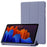 For Samsung Galaxy Tab S9+ Case Anti-scratch PU Leather + Silicone Tri-fold Stand Tablet Cover - Purple - 1
