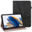 For Samsung Galaxy Tab A11 / A9 Cover PU Leather Stand Shell Card Holder Tablet Case - Black - 1