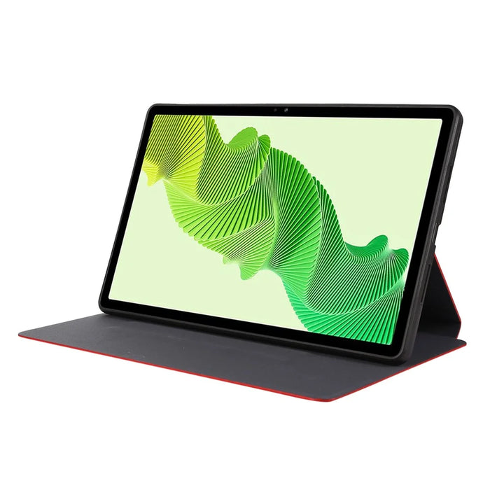For Realme Pad 2 Case Scratch Proof PU Leather Flip Stand Tablet Cover - Red - 3
