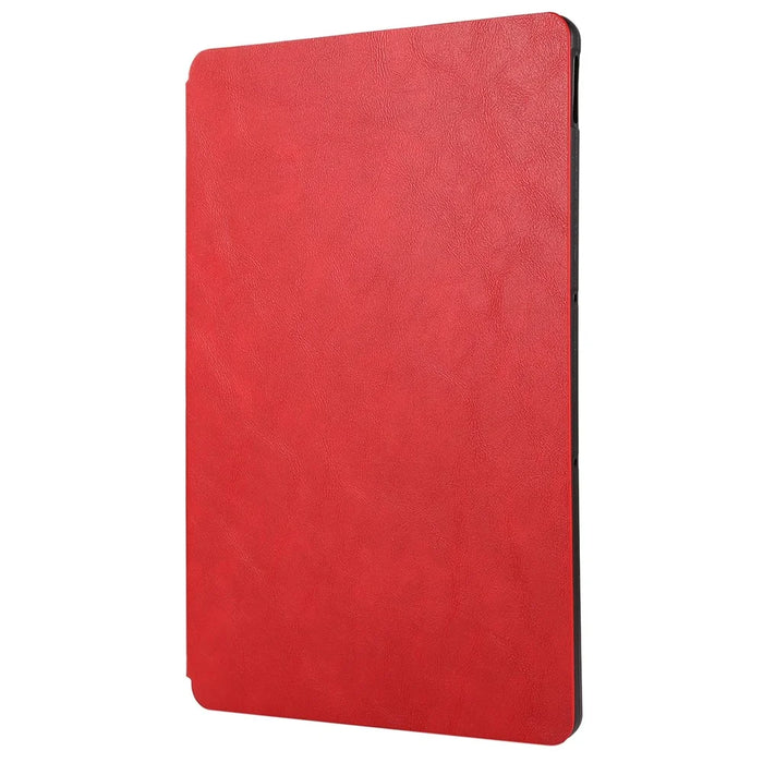 For Realme Pad 2 Case Scratch Proof PU Leather Flip Stand Tablet Cover - Red - 6
