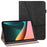 For Lenovo Xiaoxin Pad Pro 12.7 inch PU Leather Case Stand Card Holder Tablet Cover - Black - 1