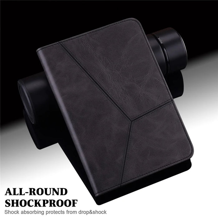 For Lenovo Xiaoxin Pad Pro 12.7 inch PU Leather Case Stand Card Holder Tablet Cover - Black - 5