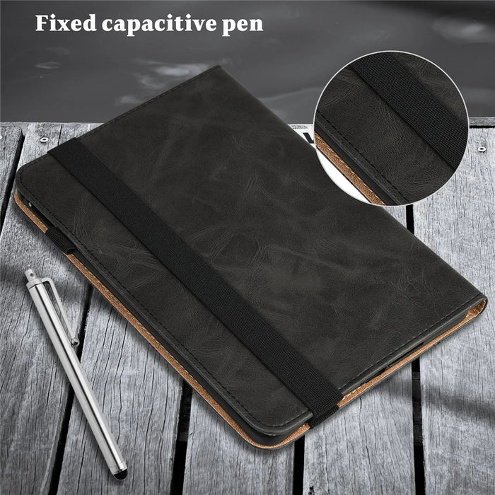 For Lenovo Xiaoxin Pad Pro 12.7 inch PU Leather Case Stand Card Holder Tablet Cover - Black - 7