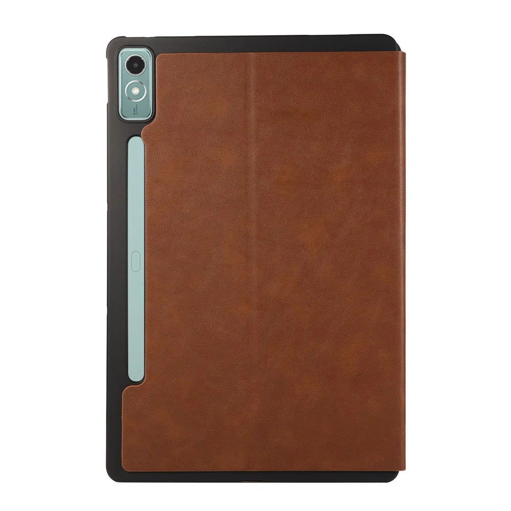 For Lenovo Xiaoxin Pad Pro 12.7 inch Case Shockproof PU Leather Flip Tablet Cover with Stand - Brown - 6