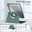 For iPad (2025) / 10.9 (2022) Smart Cover PU Leather+Acrylic Rotary Kickstand Protective Tablet Case - Midnight Green - 5