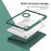 For iPad (2025) / 10.9 (2022) Smart Cover PU Leather+Acrylic Rotary Kickstand Protective Tablet Case - Midnight Green - 6