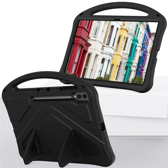 Shockproof Cover for Samsung Galaxy Tab S9 Ultra / S8 Ultra , Handle Kickstand Protective EVA Tablet Case - Black - 7