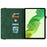 Tablet Case for Realme Pad 2 PU Leather Cover Butterfly Flower Imprinted Card Holder Shell - Green - 2
