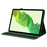 Tablet Case for Realme Pad 2 PU Leather Cover Butterfly Flower Imprinted Card Holder Shell - Green - 3