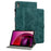 For Lenovo Tab M10 5G Anti-drop Case Imprinted PU Leather Card Holder Tablet Cover - Green - 1