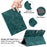 For Lenovo Tab M10 5G Anti-drop Case Imprinted PU Leather Card Holder Tablet Cover - Green - 5