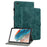 For Samsung Galaxy Tab A9 Leather Cover Cute Tiger Imprint Adjustable Stand Tablet Case - Green - 1