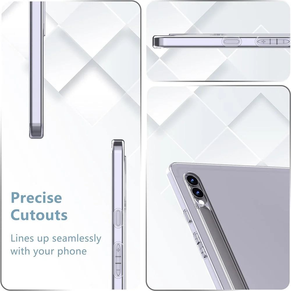 For Samsung Galaxy Tab S9+ Flexible TPU Cover HD Transparent Tablet Case Drop Protection Shell - 4
