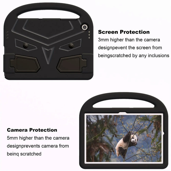 For Samsung Galaxy Tab A11+ / A9+ Case Sparrow Style Hand Grip Kickstand EVA Tablet Cover - Black - 3