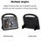 For Samsung Galaxy Tab A11+ / A9+ Case Sparrow Style Hand Grip Kickstand EVA Tablet Cover - Black - 4
