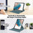 For Samsung Galaxy Tab A9+ Tablet Case 360-Degree Rotating Stand PU+Acrylic Cover (without Keyboard) - Blackish Green - 2