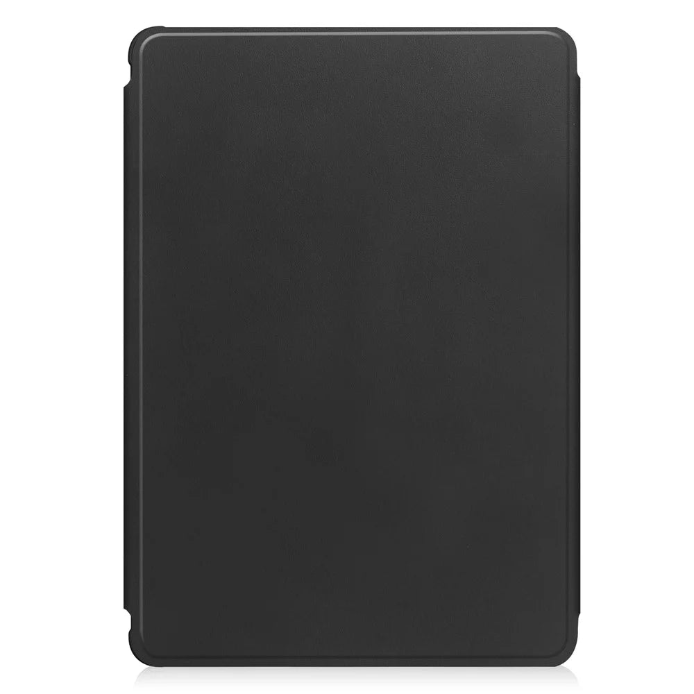 Tablet Case with Bluetooth-Compatible Keyboard for Samsung Galaxy Tab A9+ Rotating Stand PU+Acrylic Cover - Black - 7