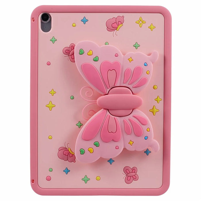 Tablet Cover for iPad (2025) / 10.9 (2022) Silicone Case with Foldable Butterfly Kickstand - 2