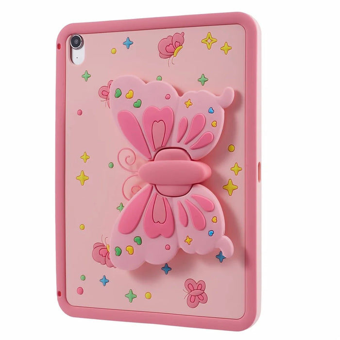 Tablet Cover for iPad (2025) / 10.9 (2022) Silicone Case with Foldable Butterfly Kickstand - 3