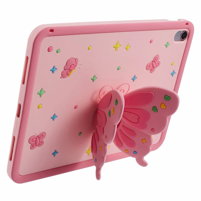Tablet Cover for iPad (2025) / 10.9 (2022) Silicone Case with Foldable Butterfly Kickstand - 5