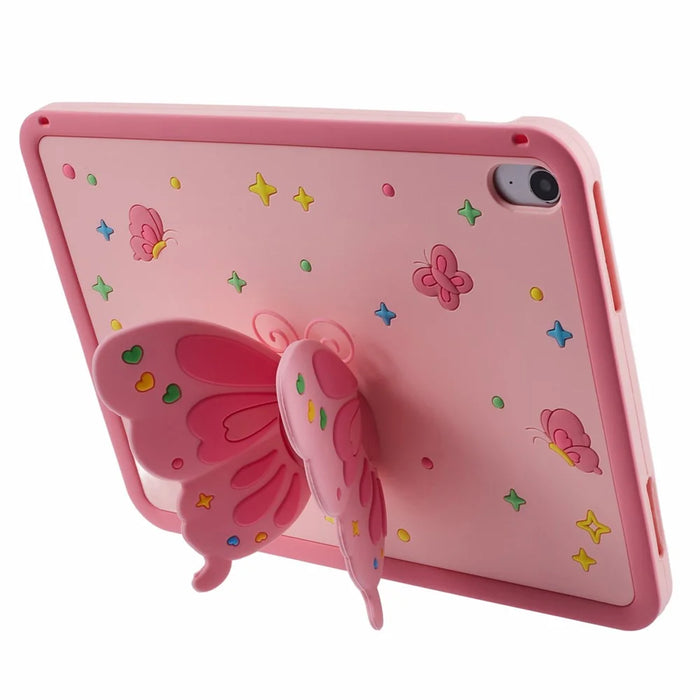 Tablet Cover for iPad (2025) / 10.9 (2022) Silicone Case with Foldable Butterfly Kickstand - 6