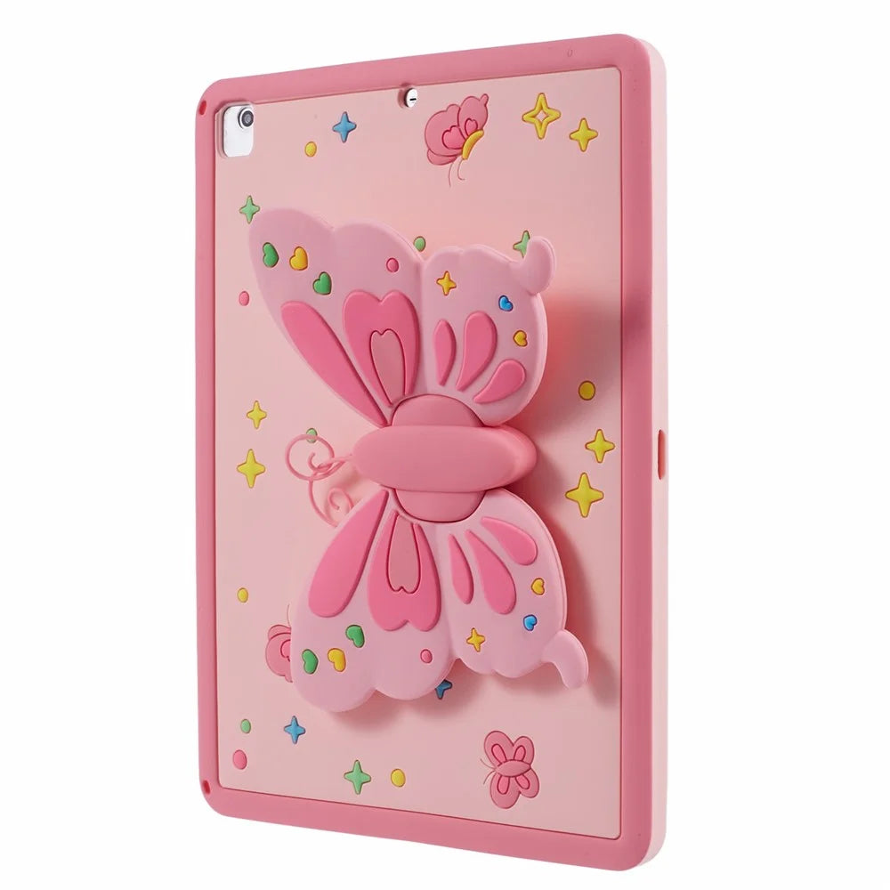 For iPad 9.7-inch (2017) / (2018) / Pro 9.7 inch (2016 / iPad Air (2013) / Air 2 Case Butterfly Kickstand Tablet Silicone Cover - 4