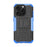 For iPhone 15 Pro PC+TPU Phone Case Tire Texture Anti-Slip Kickstand Cover - Blue - 2