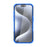 For iPhone 15 Pro PC+TPU Phone Case Tire Texture Anti-Slip Kickstand Cover - Blue - 4
