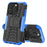 For iPhone 15 Pro PC+TPU Phone Case Tire Texture Anti-Slip Kickstand Cover - Blue - 7