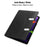 For Samsung Galaxy Tab S10 FE / S9 FE Leather Business Folio Cover Smart Tablet Case with Card Holder - Black - 2