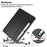 For Samsung Galaxy Tab S10 FE / S9 FE Leather Business Folio Cover Smart Tablet Case with Card Holder - Black - 5