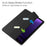 For Samsung Galaxy Tab S10 FE / S9 FE Tablet Case Leather+TPU+Acrylic Stand Cover with Pen Slot - Black - 3