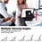 For Samsung Galaxy Tab S10 FE / S9 FE Case Leather+Acrylic Rotary Stand Cover with Bluetooth-Compatible Keyboard - Black - 3