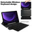 For Samsung Galaxy Tab S10 FE / S9 FE Case Leather+Acrylic Rotary Stand Cover with Bluetooth-Compatible Keyboard - Black - 4