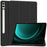 For Samsung Galaxy Tab S9 FE+ Case Tri-fold Stand Pen Slot Tablet Leather Cover - Black - 1