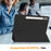 For Samsung Galaxy Tab S9 FE+ Case Tri-fold Stand Pen Slot Tablet Leather Cover - Black - 7