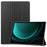 For Samsung Galaxy Tab S9 FE+ Leather Case Tablet Cover with Tri-fold Stand - Black - 1