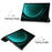 For Samsung Galaxy Tab S9 FE+ Leather Case Tablet Cover with Tri-fold Stand - Black - 3