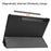 For Samsung Galaxy Tab S9 FE+ Leather Case Tablet Cover with Tri-fold Stand - Black - 5