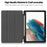 For Samsung Galaxy Tab A9+ Case Tri-fold Stand Leather Tablet Cover with Pen Slot - Black - 2