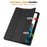 For Samsung Galaxy Tab A9+ Case Tri-fold Stand Leather Tablet Cover with Pen Slot - Black - 3