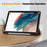 For Samsung Galaxy Tab A9+ Case Tri-fold Stand Leather Tablet Cover with Pen Slot - Black - 5