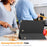For Samsung Galaxy Tab A9+ Case Tri-fold Stand Leather Tablet Cover with Pen Slot - Black - 7