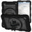 For Samsung Galaxy Tab A9 Case PC+TPU Rotary Hand Band Kickstand Cover with Shoulder Strap - Black - 2