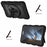 For Samsung Galaxy Tab A9 Case PC+TPU Rotary Hand Band Kickstand Cover with Shoulder Strap - Black - 6